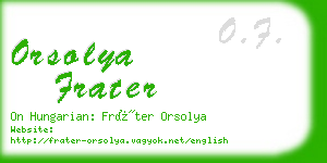 orsolya frater business card